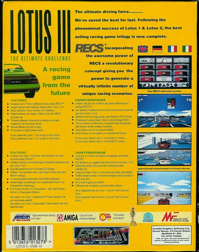 Lotus III: The Ultimate Challenge box back