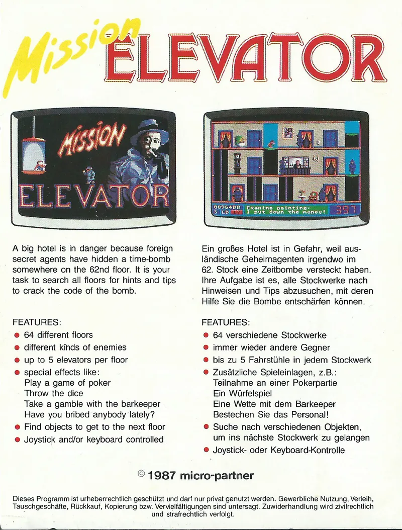 Mission Elevator box back