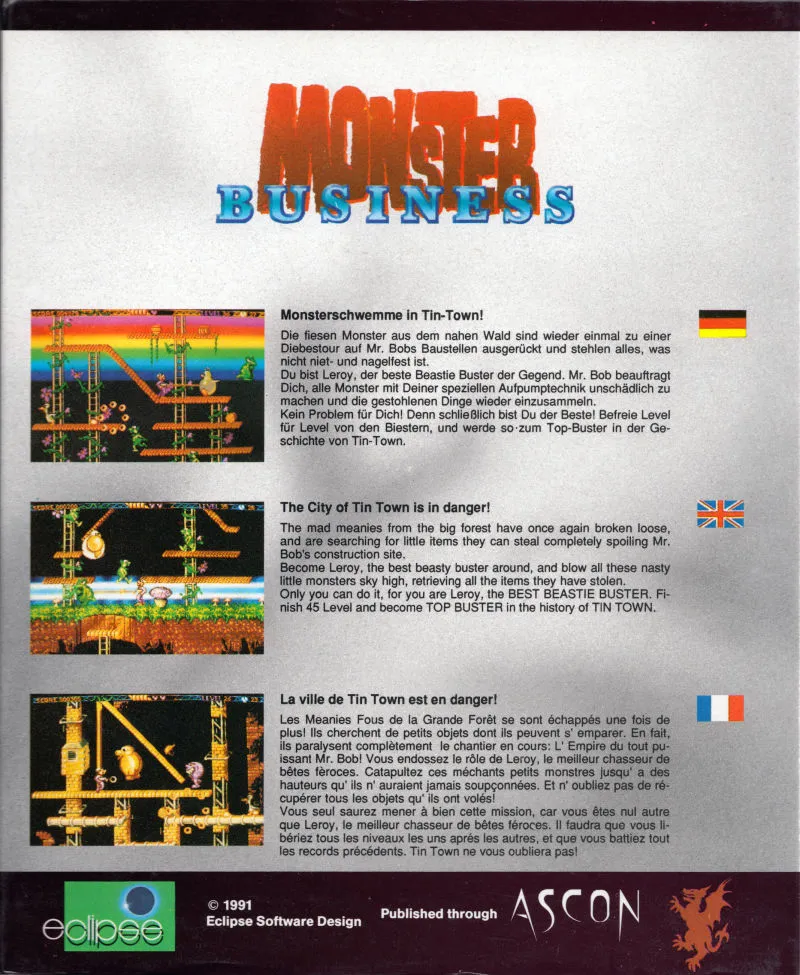 Monster Business box back