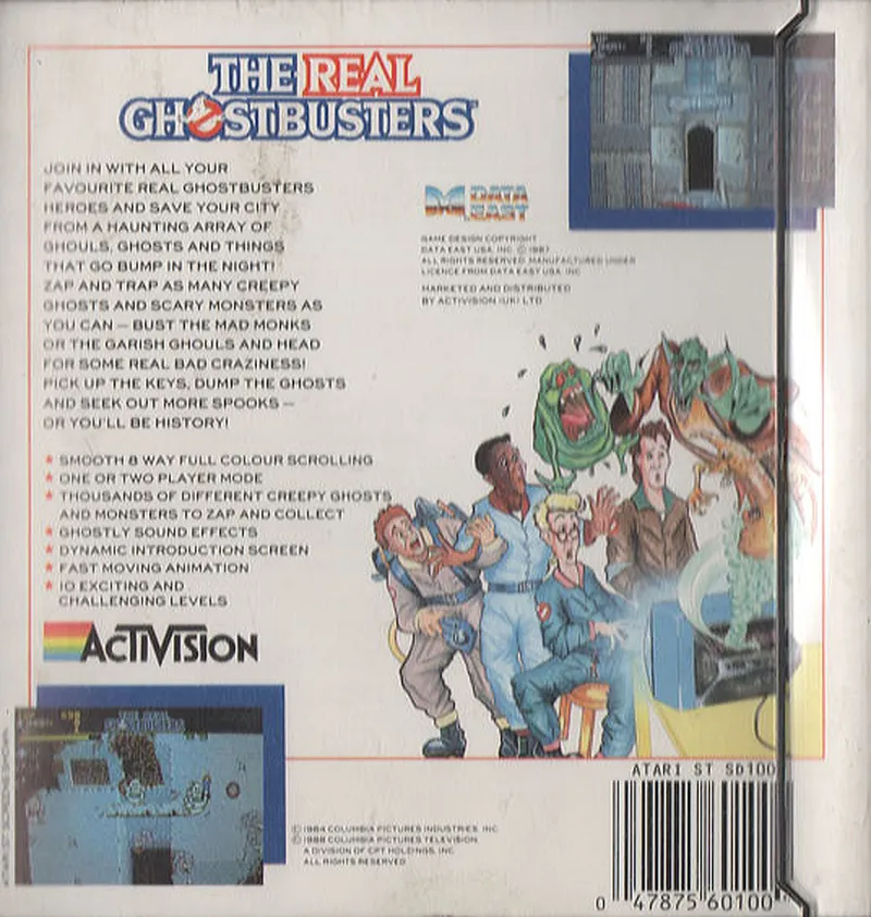 The Real Ghostbusters box back