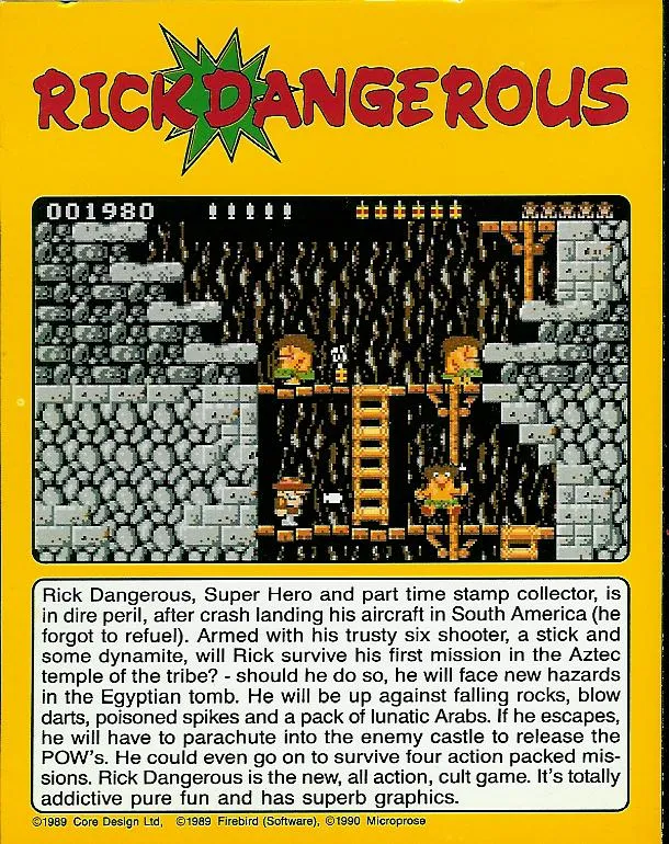 Rick Dangerous box back