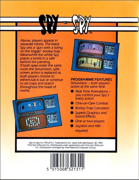Spy vs Spy box back