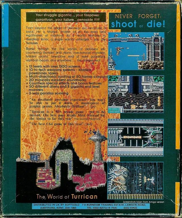 Turrican box back