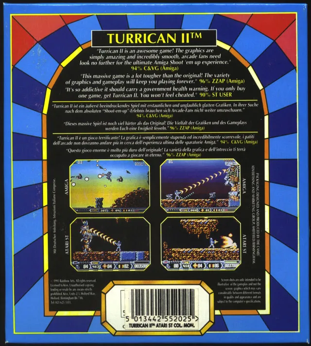 Turrican II: The Final Fight box back