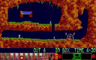 Backdrop artwork for Lemmings