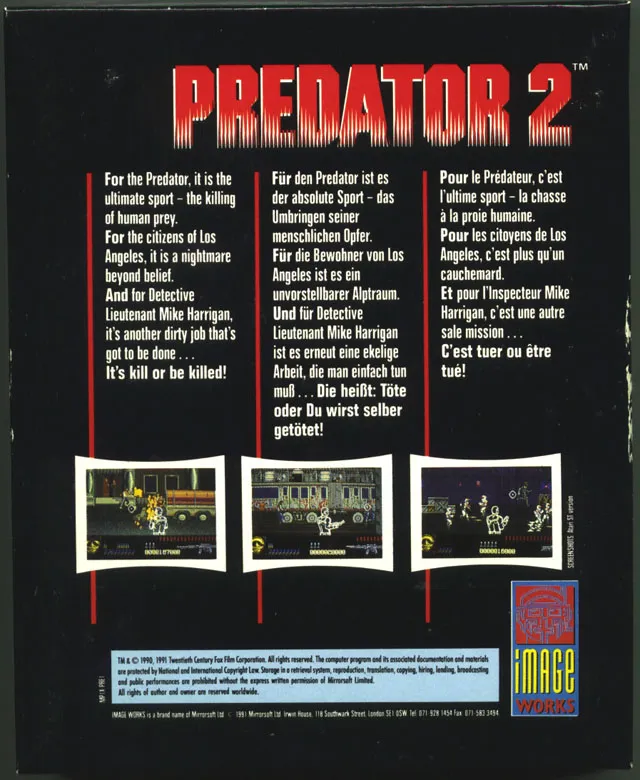 Predator 2 box back