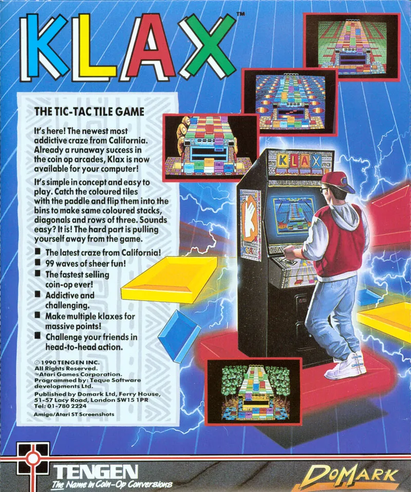 Klax box back