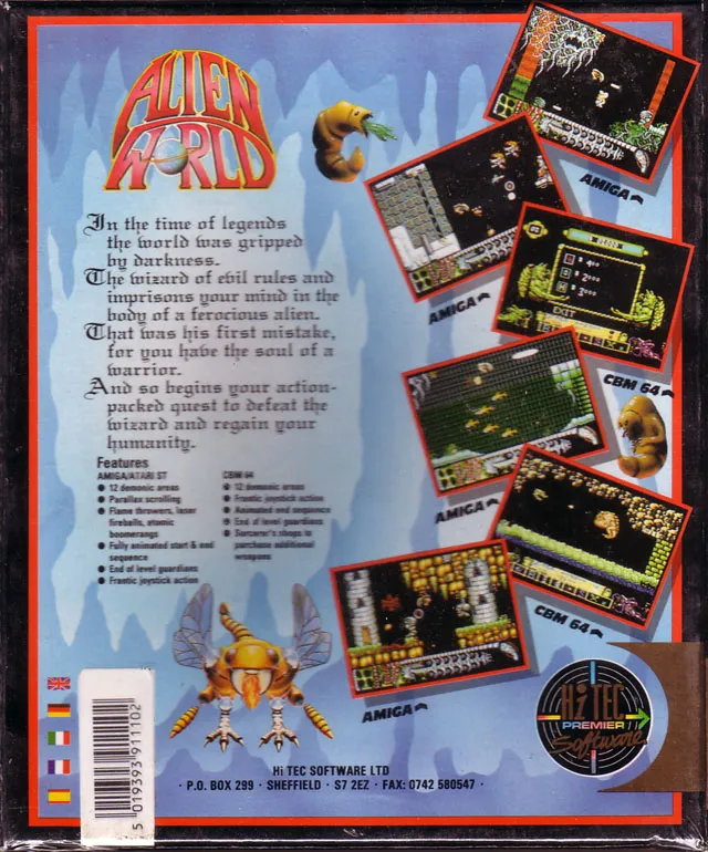 Alien World box back
