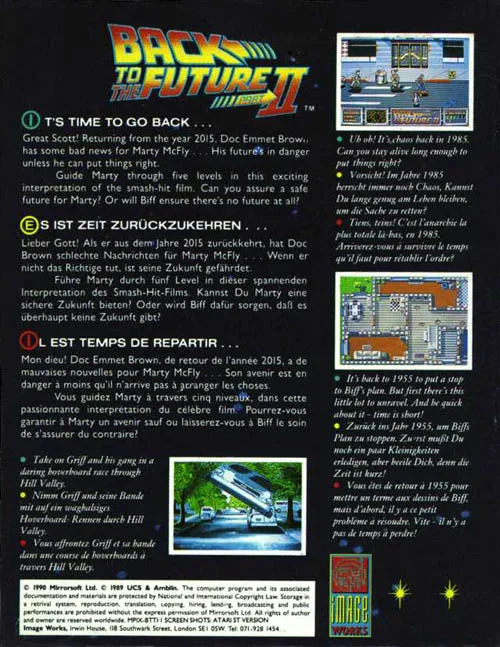Back to the Future II box back