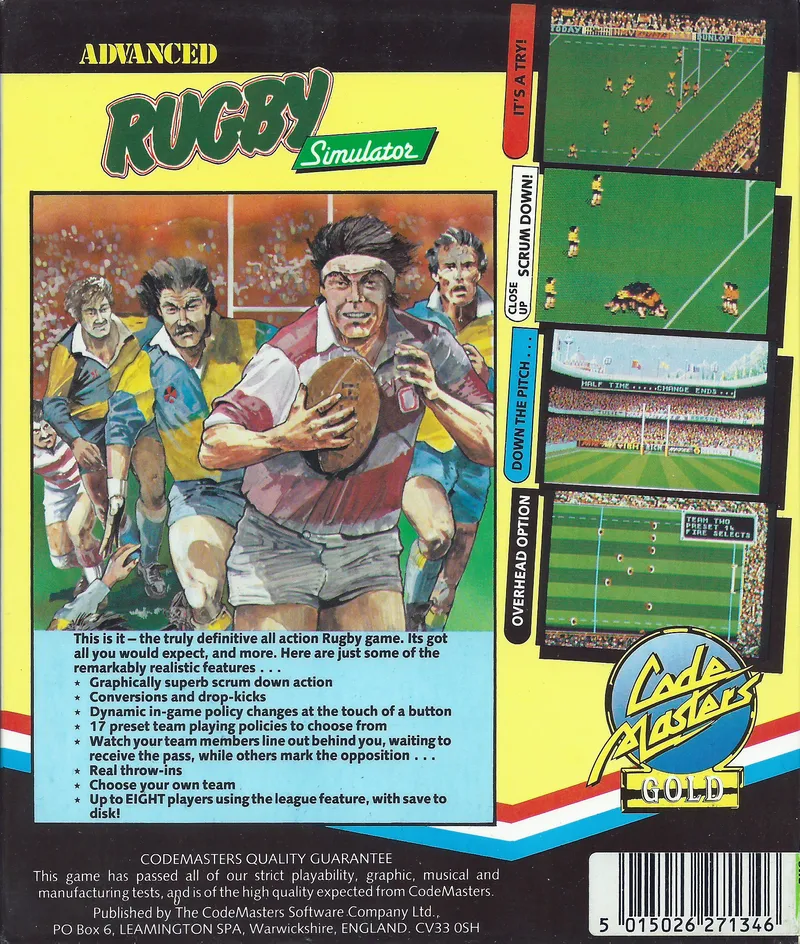 Advanced Rugby Simulator box back
