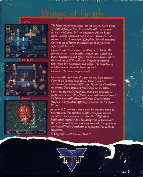 Wings of Death box back