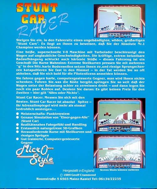 Stunt Car Racer box back