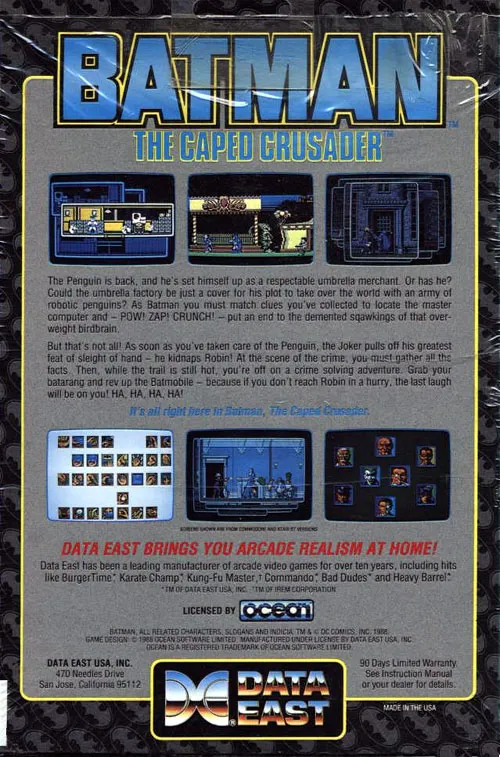 Batman: The Caped Crusader box back