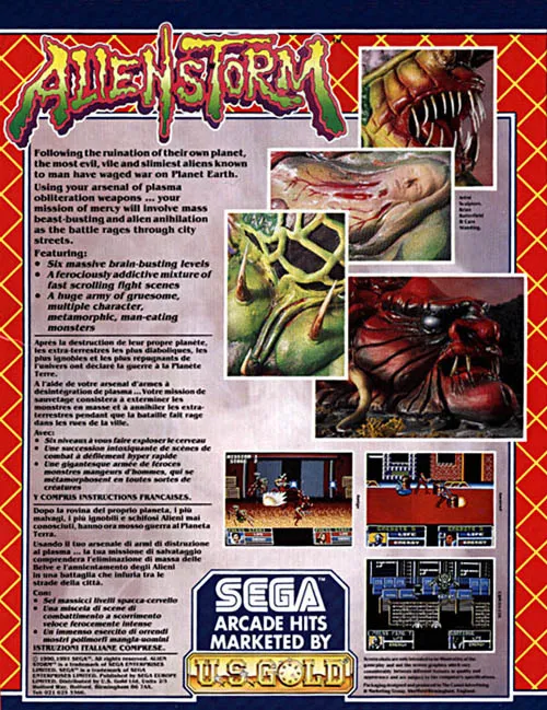 Alien Storm box back