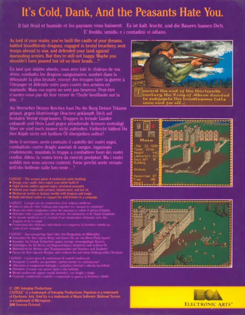 Castles box back