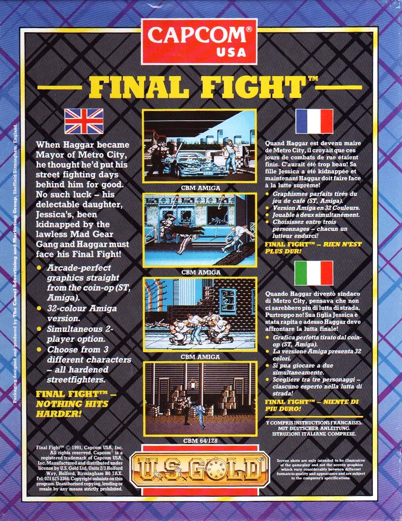 Final Fight box back