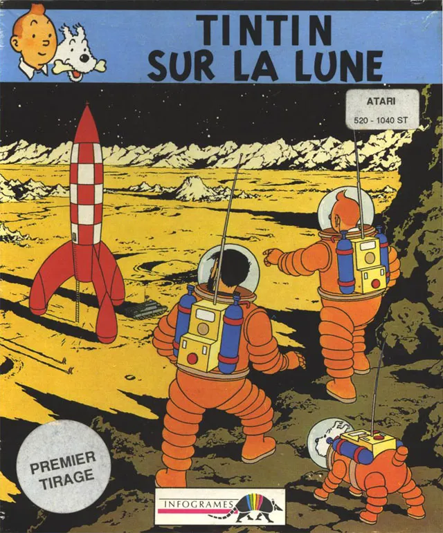 Tintin on the Moon box art