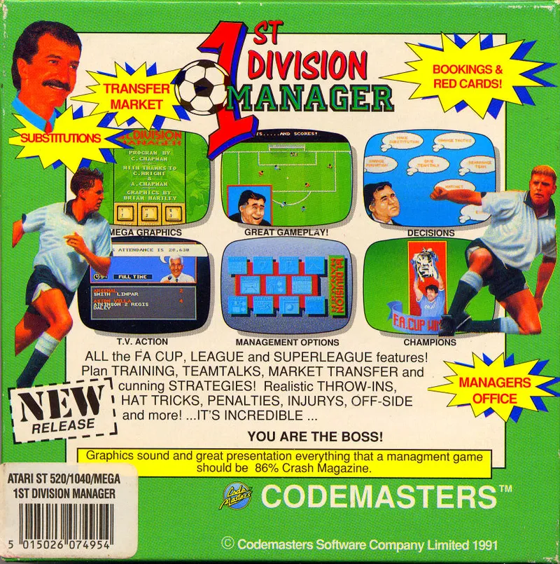 1st Division Manager box back