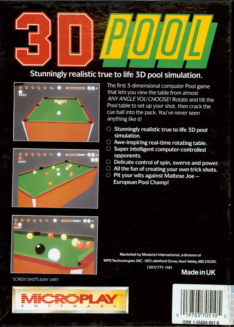 3D Pool box back