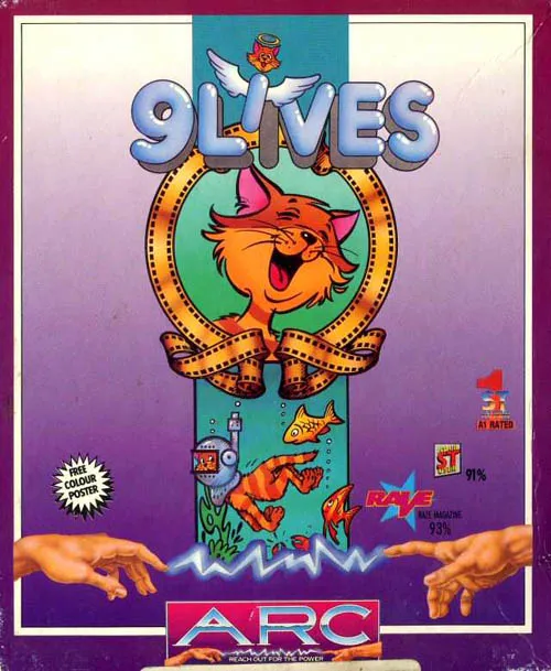 9 Lives cover art for Atari ST