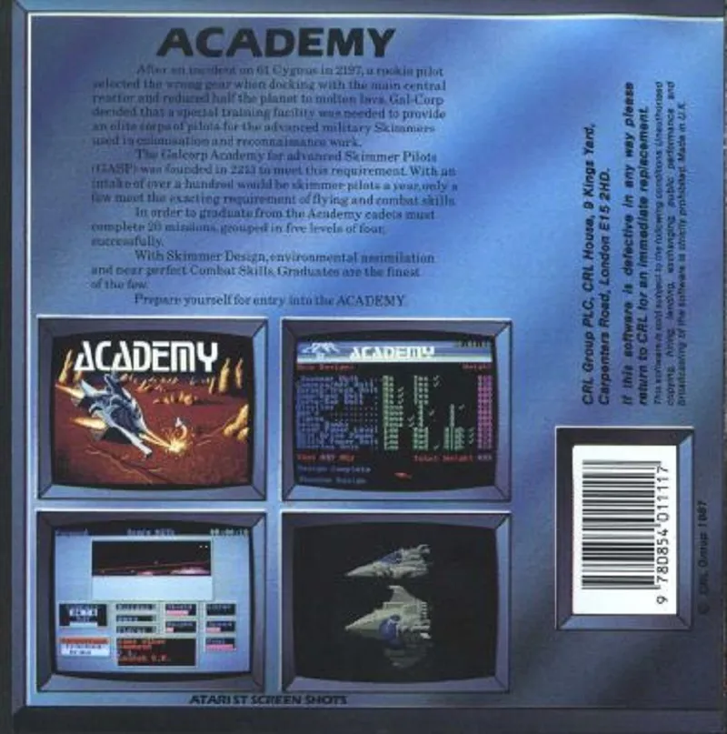 Academy box back