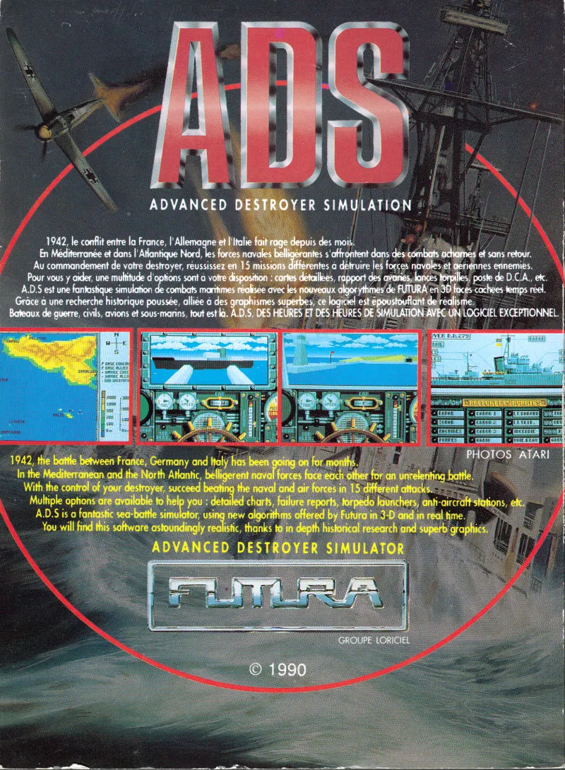 ADS: Advanced Destroyer Simulator box back