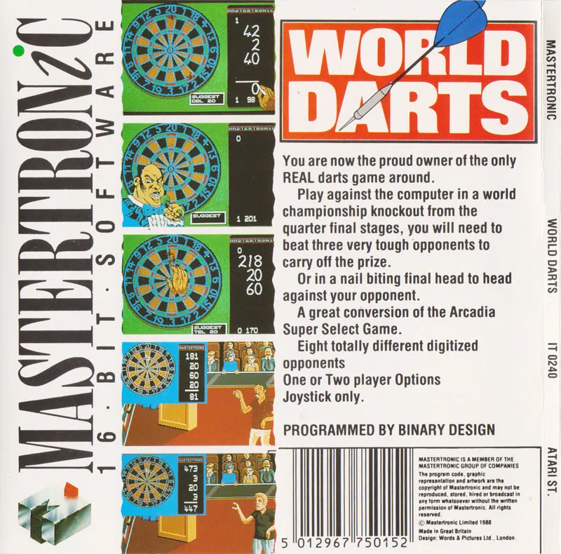 World Darts box back