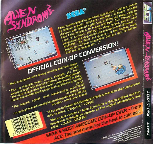 Alien Syndrome box back