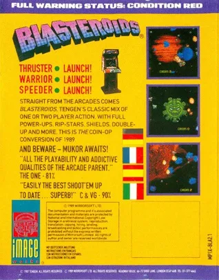Blasteroids box back