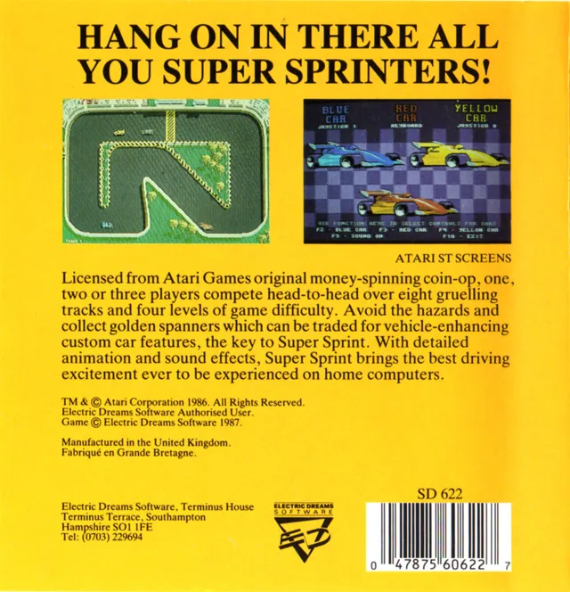 Super Sprint box back