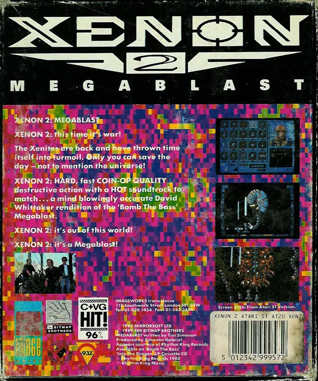 Xenon 2: Megablast box back