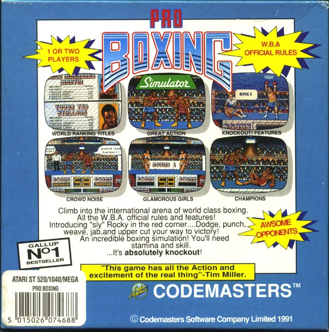 Pro Boxing Simulator box back