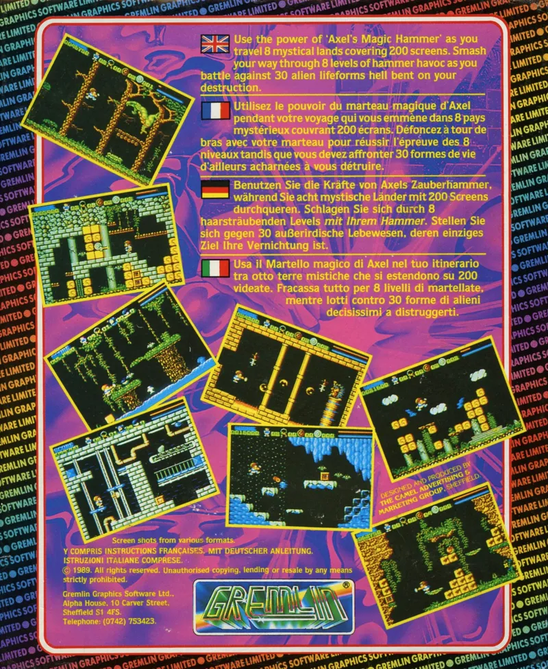 Axel's Magic Hammer box back