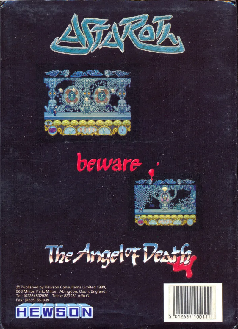 Astaroth: The Angel of Death box back