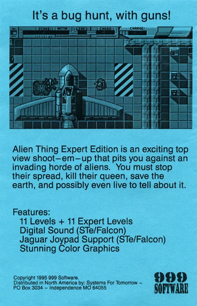 Alien Thing box back