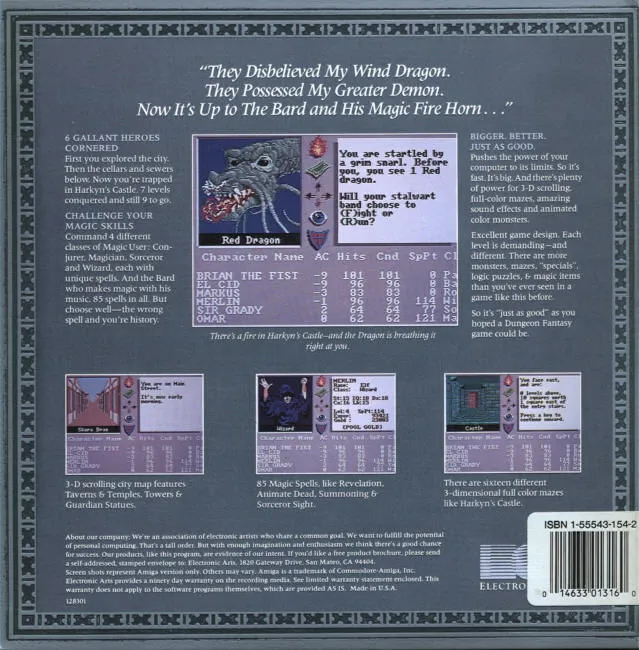 Tales of the Unknown: Volume 1: The Bard's Tale box back