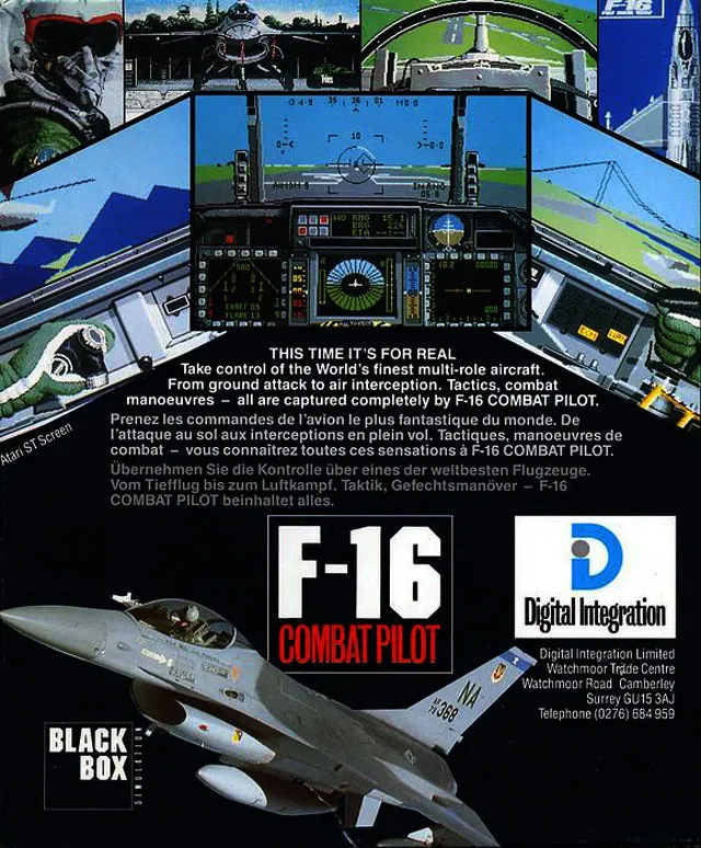 F-16 Combat Pilot box back