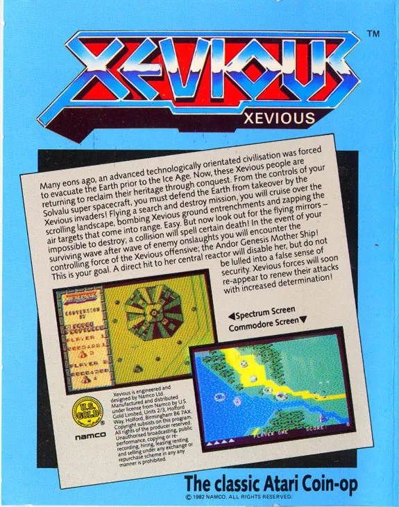 Xevious box back