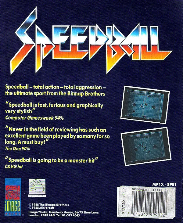 Speedball box back