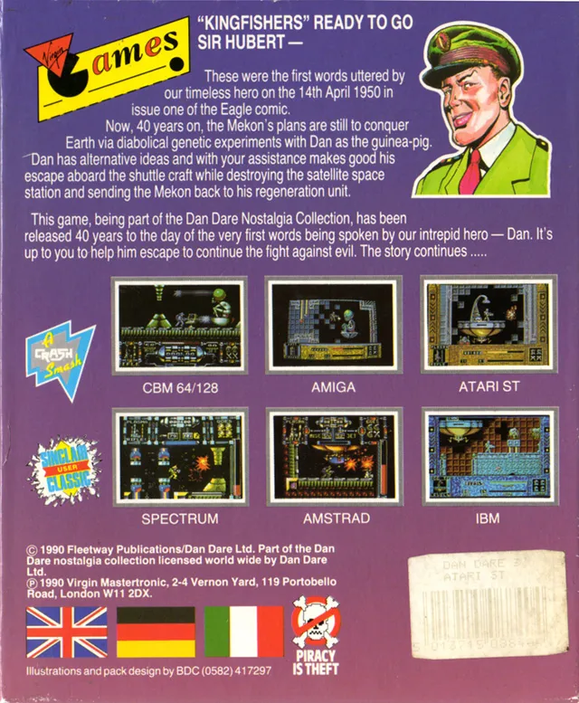 Dan Dare III: The Escape box back