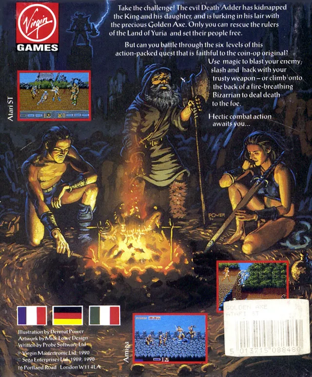 Golden Axe box back