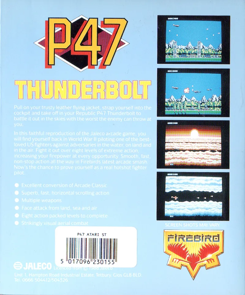 P-47 Thunderbolt box back