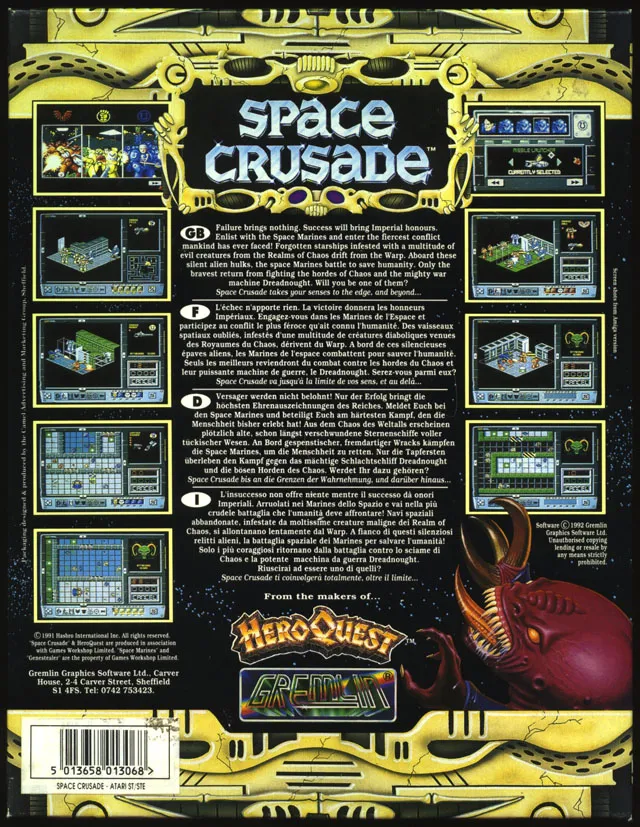 Space Crusade box back