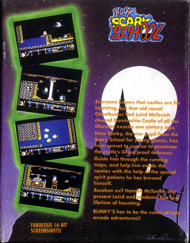 Blinkys Scary School box back