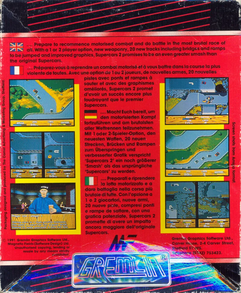 Super Cars II box back