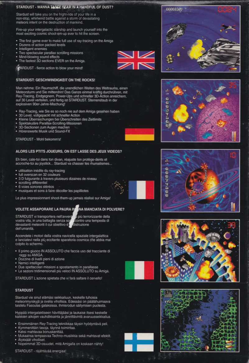 Stardust box back