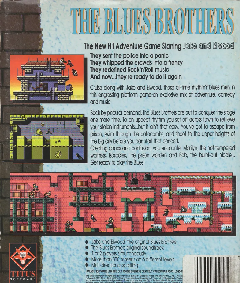 The Blues Brothers box back