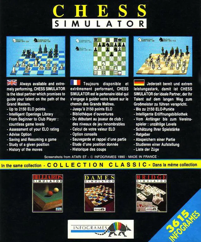 Chess Simulator box back