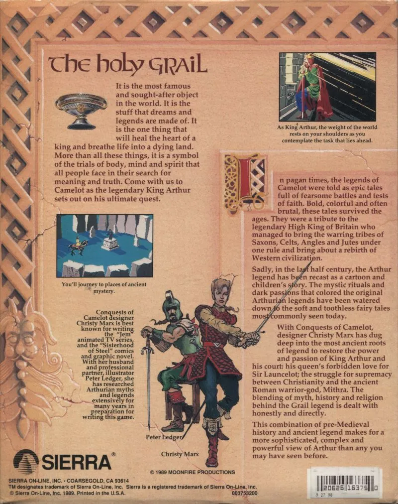 Conquests of Camelot box back