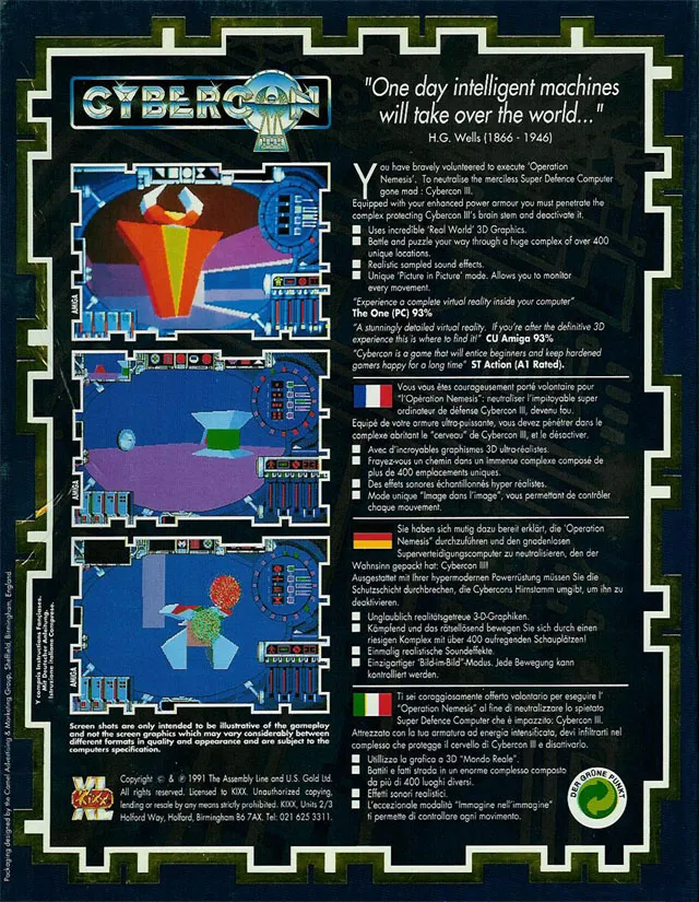 Cybercon III box back